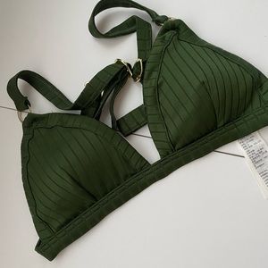Hollister olive green bikini top size small